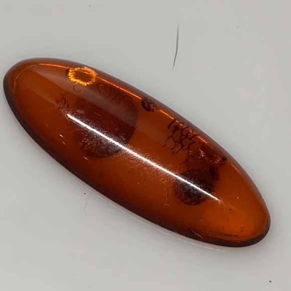 Amber 4.63 Cts Natural Orange Red Color Baltic Gemstone Cabochon for Jewelry - Picture 6 of 17